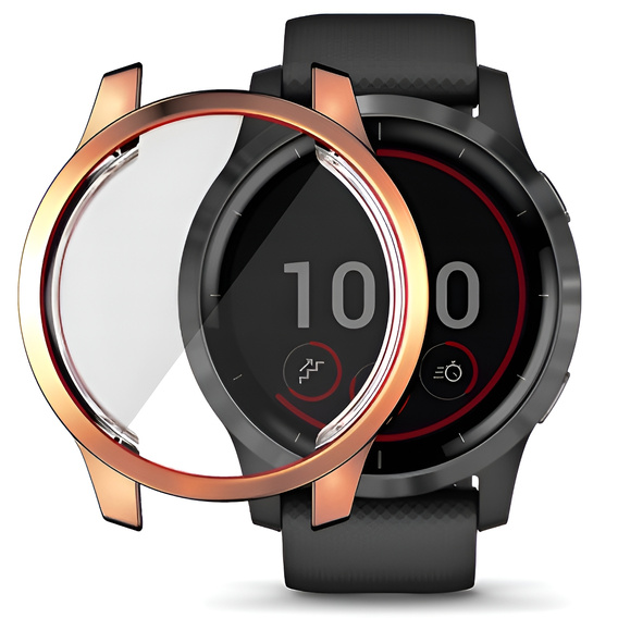 Etui z osłoną TPU do Garmin Venu 2 45mm/Vivoactive 4 45mm, Różowe