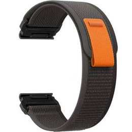 Pasek Nylonowy QuickFit do Garmin 26mm, Szary / Pomarańczowy