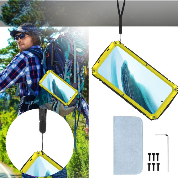 Etui pancerne do Samsung Galaxy S25+ Plus, R-JUST, żółte