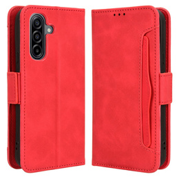 Etui z klapką do Samsung Galaxy A17 5G, Card Slot, czerwone