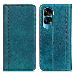 Etui do Honor 90 Lite 5G, Wallet Litchi Leather, zielone