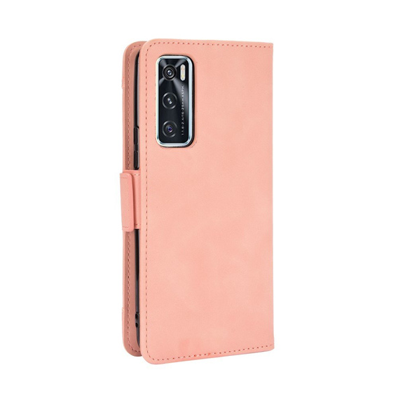 Etui z klapką do vivo V20 SE / vivo Y70 2020, Card Slot, różowe