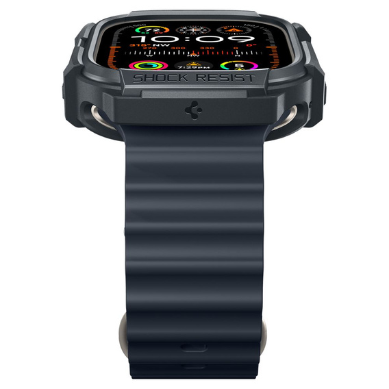 Etui Spigen do Apple Watch Ultra 1/2/3 49mm, Rugged Armor, Szary