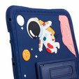 Etui silikonowe dla dzieci do Samsung Galaxy Tab A9 T220 X110 / X117, z podstawką, Astronauta, Granatowe
