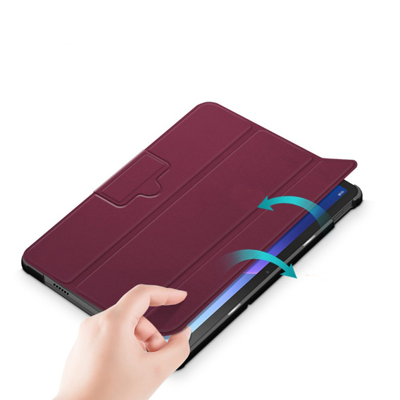 Etui do Lenovo Tab M10 Plus 10.6 TB-125F / TB-128F 3 Gen, Smartcase, bordowe