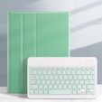 Etui z klawiaturą do iPad 10.2" 2021/2020/2019 (9/8/7 gen.), Keyboard Cover Pen Slot, zielone