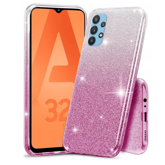 Etui Glitter Case do Samsung Galaxy A32 5G, Silver/Pink