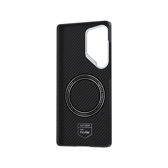 Etui BENKS Kevlar do Samsung Galaxy S25 Ultra, Carbon Fiber 600D 0045, do MagSafe, czarne