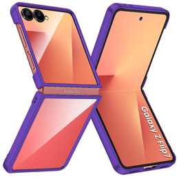 Etui do Samsung Galaxy Z Flip7, z błyszczącym wykończeniem - fioletowe