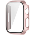 2w1 Etui + Szkło Hartowane do Apple Watch 7/8/9 41MM, Różowe złoto