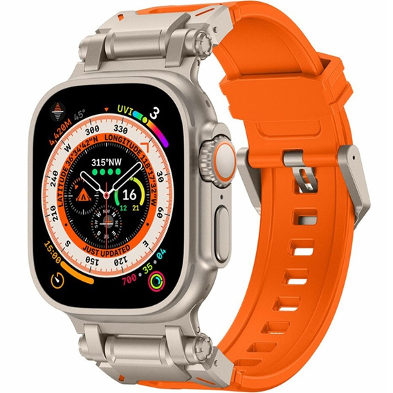 Pasek ERBORD ProTech do Apple Watch 1/2/3/4/5/6/7/8/9/10/11/SE Ultra 1/2/3 42/44/45/46/49mm, Pomarańczowy