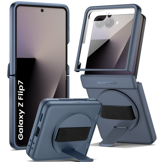 Etui do Samsung Galaxy Z Flip7, Suritch, niebieskie