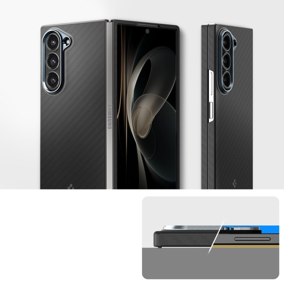 Etui Spigen do Samsung Galaxy Z Fold 6, Airskin Aramid, Czarne