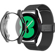 Bransoleta Milanese + Etui z osłoną na ekran do Samsung Galaxy Watch 4 44mm, Czarny