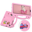 Etui do Samsung Galaxy Tab A7 Lite 8.7 T220/T225, Cute Patterns, z podstawką, Różowe