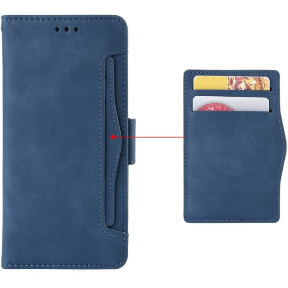 Etui z klapką do Honor 90 Lite 5G, Card Slot, niebieskie