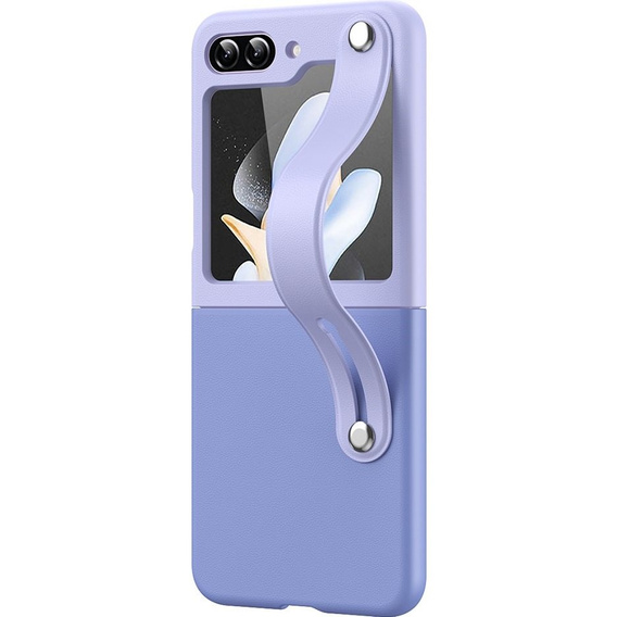 Etui Wristband Kickstand do Samsung Galaxy Z Flip5 5G, Niebieskie / Fioletowe