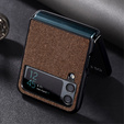 Etui MagSafe do Samsung Galaxy Z Flip4 5G, Cloth Texture, Brązowe