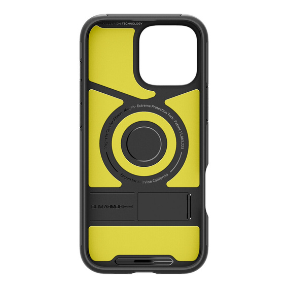 Etui Spigen do iPhone 16 Pro Max, Slim Armor MagSafe, Czarne + Szkło Hartowane 9H