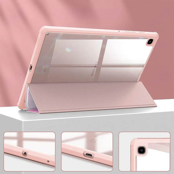 Stylowe etui do Samsung Galaxy Tab S6 Lite 10.4" 2020/2022/2024 – Smartcase Hybrid Marble różowe
