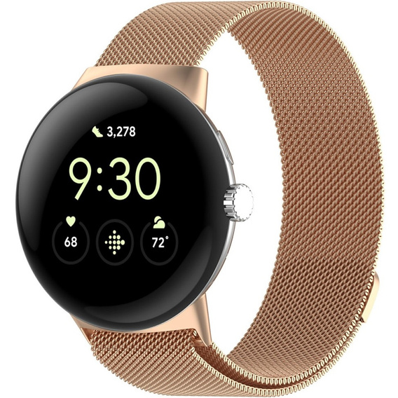 Bransoleta Milanese do Google Pixel Watch 3 45mm, Różowe złoto 