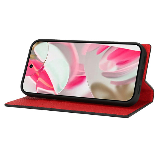 Etui z klapką do Google Pixel 10 / 10 Pro, Litchi Skin Grain, czarne