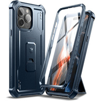 Etui pancerne do iPhone 14 Pro Max, Dexnor Full Body, granatowe