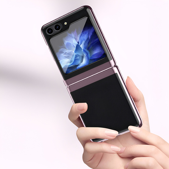 Etui do Samsung Galaxy Z Flip7 FE / Z Flip6, PC Case, przezroczyste / różowe