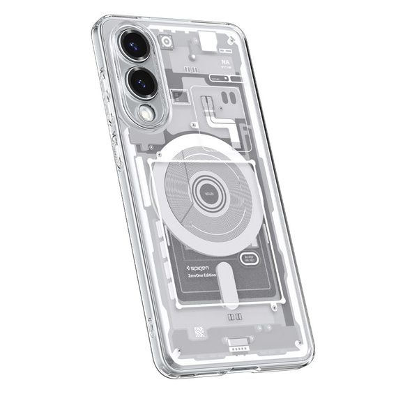 Etui Spigen do Samsung Galaxy S25 Edge,  MagSafe Ultra Hybrid, Zero One, białe + Szkło Hartowane 9H
