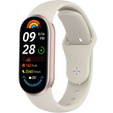2x Pasek Silikonowy do Xiaomi Smart Band 10 / 9 / 8, Czarny, Beżowy