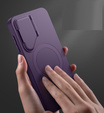 Etui do Samsung Galaxy S25, Suritch Shockproof, do MagSafe, fioletowe