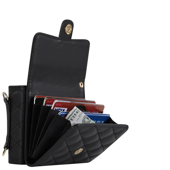 Etui skórzane Card Slots do Samsung Galaxy Z Flip7 FE / Z Flip6, czarne