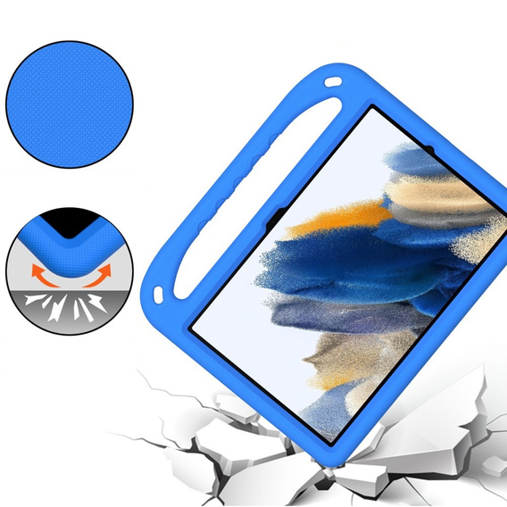 Etui dla dzieci do Samsung Galaxy Tab A11 Plus / A9 Plus, dziecięce z uchwytem, Niebieskie