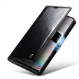 Etui z klapką CASEME do Samsung Galaxy Note 10 Plus, Waxy Textured, czarne