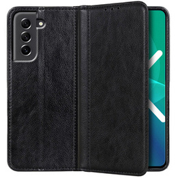 Etui do Samsung Galaxy S21, Wallet Litchi Leather, czarne