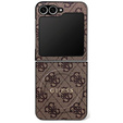 Etui GUESS do Samsung Galaxy Z Flip7, 4G Ring Classic Logo, brązowe
