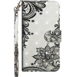 Etui z klapką do Xiaomi Redmi Note 8 Pro, Wallet, Flowers białe