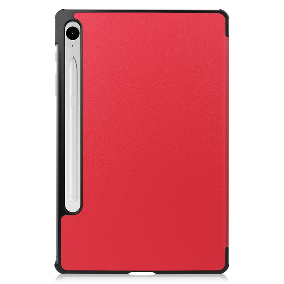 Etui do Samsung Galaxy Tab S9 FE / S10 FE, Tri-fold, z miejscem na rysik, czerwone