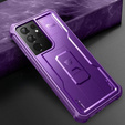 Etui pancerne do Samsung Galaxy S21 Ultra, Dexnor Full Body, fioletowe