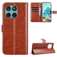Etui z klapką do Motorola Edge 60 Fusion, Crazy Horse Wallet, brązowe