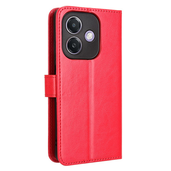 Etui z klapką do Oppo A40 / Oppo A40m, Crazy Horse Wallet, czerwone