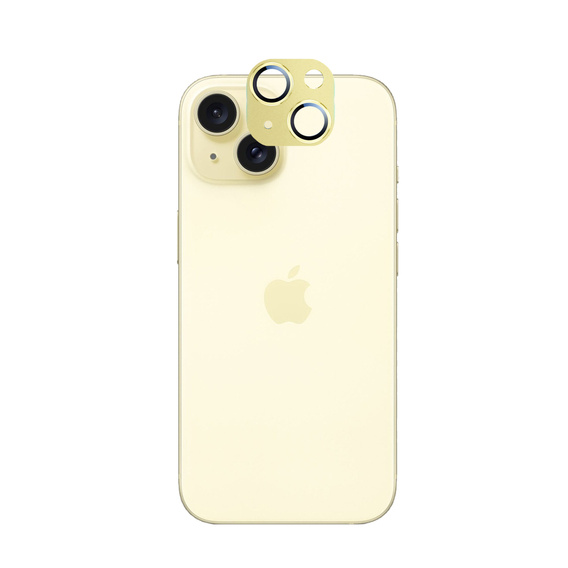 2x Szkło + szybka na aparat złota do iPhone 15, ERBORD Hartowane 3D
