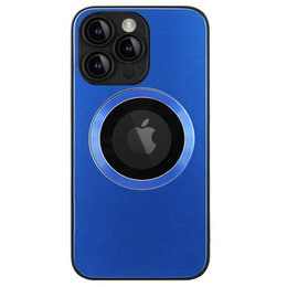 Zestaw Etui do Magsafe do iPhone 13 Pro, Hole for Apple Logo, niebieskie + Szkło