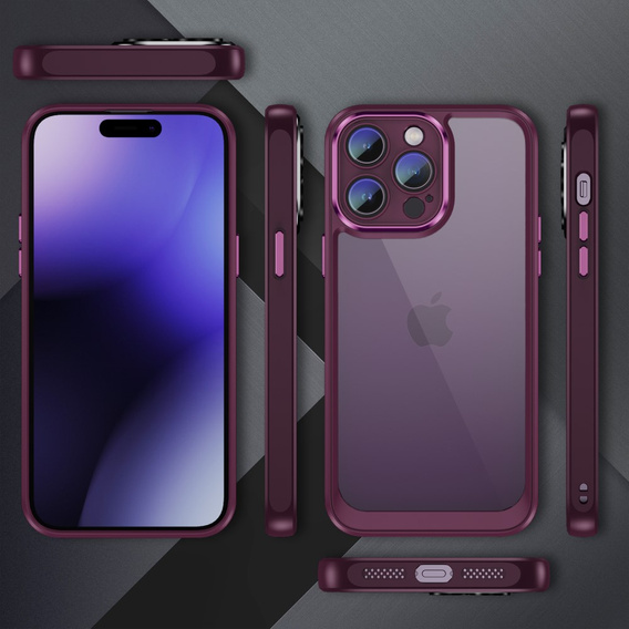 Etui do iPhone 15 Pro Max, ERBORD Impact Guard, bordowe
