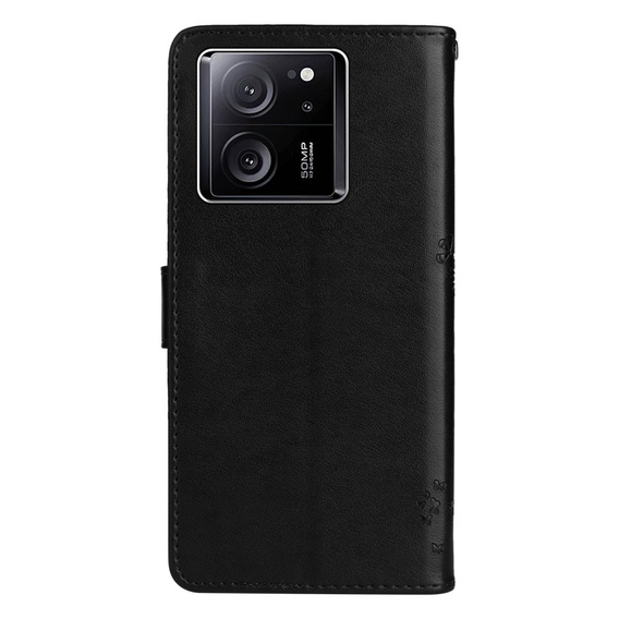 Etui z klapką do Xiaomi 13T / 13T Pro, Butterfly, czarne