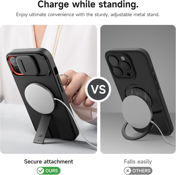 Etui do iPhone 13/14, Suritch Shockproof, do MagSafe, czarne