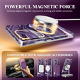 Etui GVIEWIN do Samsung Galaxy S25 Ultra, MagSafe Stand, Quicksand/Purple