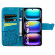 Etui z klapką do Infinix Hot 50i 4G, Butterfly, niebieskie