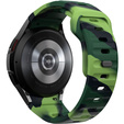 Pasek Silikonowy do Samsung Galaxy Watch 4/5/6/7/FE 40/42/43/44/45/46/47mm, Green Camouflage