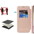 Etui z klapką do iPhone 16E, RFID Wallet MagSafe z ochroną aparatu, różowe
